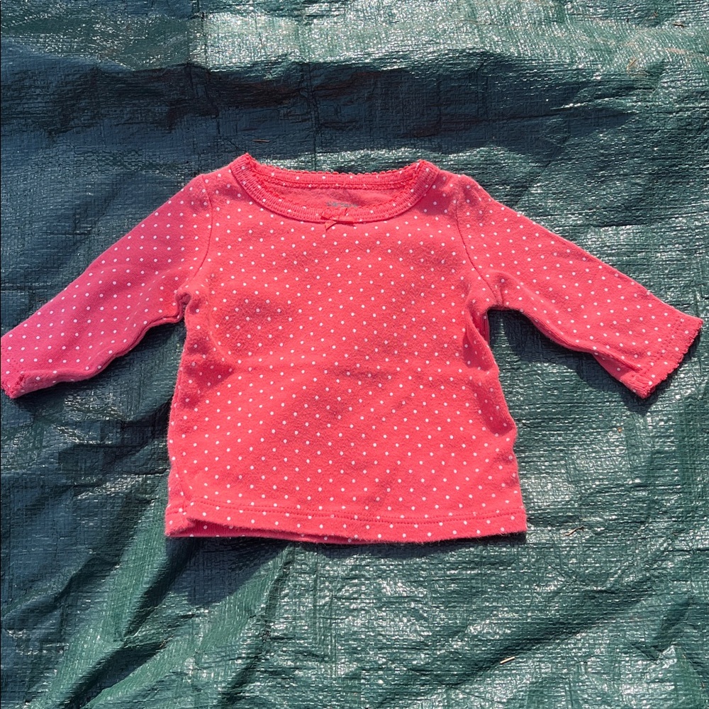 Carter's Pink Polka Dot Baby Shirt